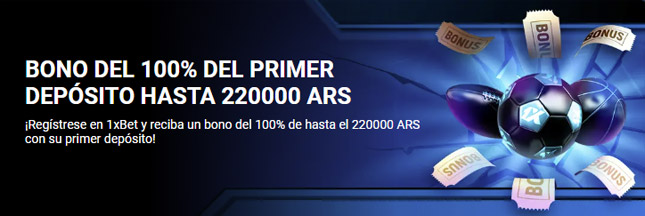 1xBet bono de bienvenida en Argentina
